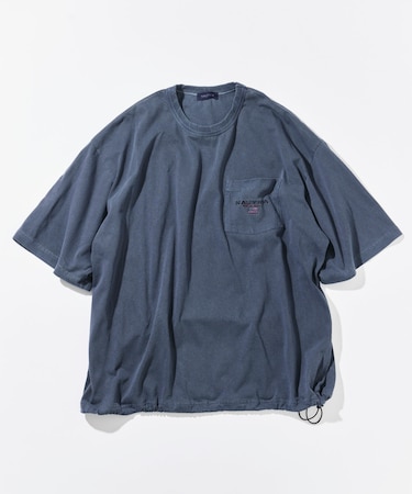 リラックスフィット フラッグロゴ ヘムコード ポケットTシャツ / ピグメント