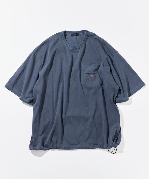 リラックスフィット フラッグロゴ ヘムコード ポケットTシャツ / ピグメント