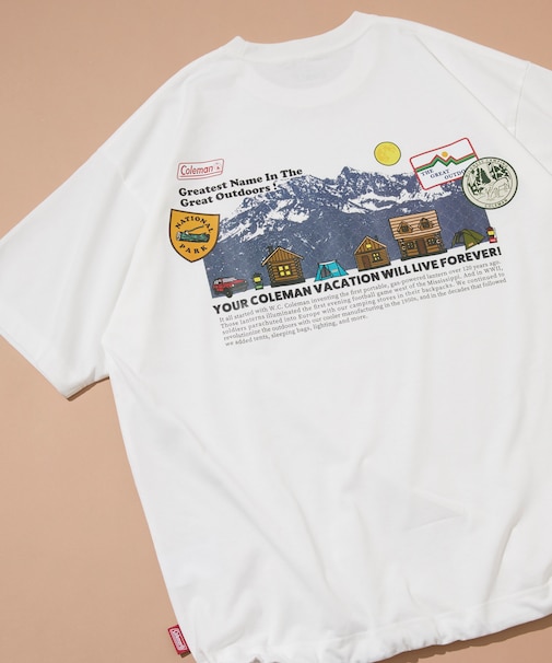 Coleman × FREAK'S STORE / コールマン 別注 Snowy Mountain バックプリント スピンドルTシャツ