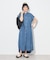 リヨセルデニム フレンチスリーブ ワンピース