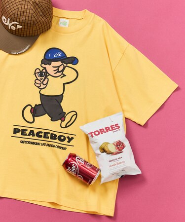 kaoyorinakami × FREAK'S STORE/カオヨリナカミ 別注  ピースボーイ Tee