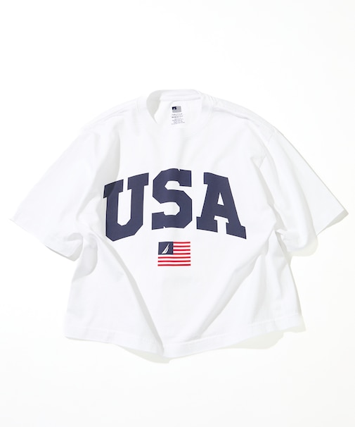 Made in U.S.A ヘビーウェイト オーバーサイズ クルーネック プリントTシャツ type 5