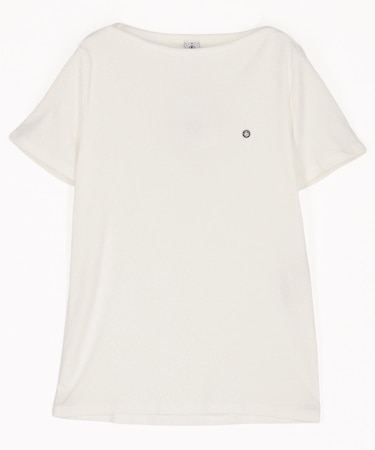 ボートネック半袖Tシャツ