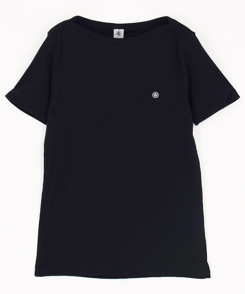 ボートネック半袖Tシャツ
