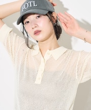 別注 透かし編みポロニット