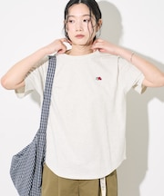 別注 ワンポイント刺繍 ラウンドヘムTシャツ