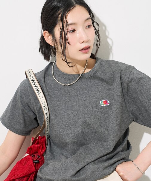 別注 ワンポイント刺繍 ラウンドヘムTシャツ