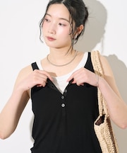 【セットアイテム】ヘンリーネック レイヤードタンクトップ