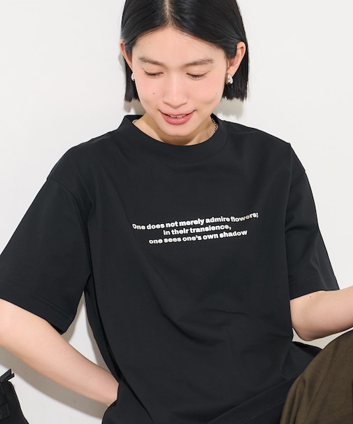 箔プリント ロゴTシャツ
