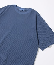 ピグメント加工 ピンボーダー リラックスフィットTシャツ