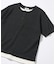 ワッフル フェイクレイヤード ヘンリーネック Tシャツ