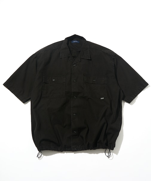 ワイドシルエット オーバーダイ S/S ワークシャツ