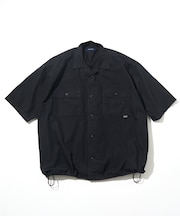 ワイドシルエット オーバーダイ S/S ワークシャツ