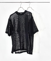 シアーニット＆コットンTシャツ レイヤードセット