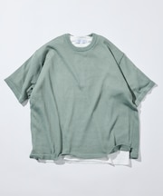 シアーニット＆コットンTシャツ レイヤードセット