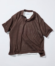 シアーニット ポロシャツ＆コットンTシャツ レイヤードセット