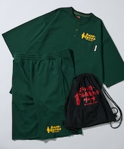 サウナ田ヒロユキ × SAUVENIR × FREAK'S STORE 別注 KANNAIGI ナップサック付き 裏毛セットアップ / 館内着
