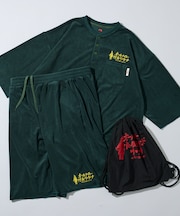 サウナ田ヒロユキ × SAUVENIR × FREAK'S STORE 別注 KANNAIGI ナップサック付き パイル セットアップ/館内着
