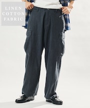 LINEN COTTON EASY CARGO PANTS 【セットアップ対応】