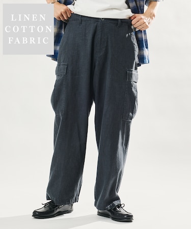 LINEN COTTON EASY CARGO PANTS 【セットアップ対応】