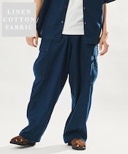 LINEN COTTON EASY CARGO PANTS 【セットアップ対応】