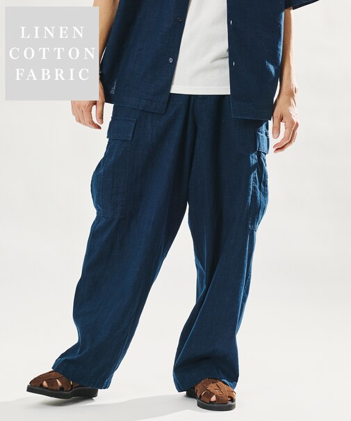 LINEN COTTON EASY CARGO PANTS 【セットアップ対応】