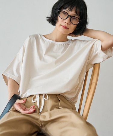 ワイド ドロスト ボーダーTシャツ