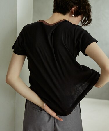 別注 Light Panel Rib Crew Tee