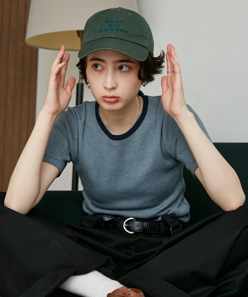 別注 Panel Rib Half Sleeve Tee