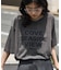 ルーズネック ピグメントロゴTシャツ