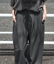 タック ワイドパンツ