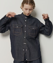 別注 FRILL COLLAR DENIM SHIRTS