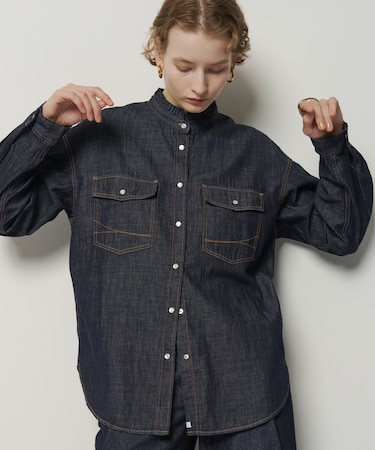 別注 FRILL COLLAR DENIM SHIRTS
