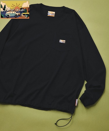 FREAK'S STORE for BEACH & FES リラックスフィット ワンポイントロゴ スピンドル ロングスリーブTシャツ