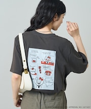 ”HELLO KITTY' 目隠し コミックプリントTシャツ