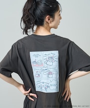 ”CINNAMOROLL” 目隠し コミック柄 プリントTシャツ