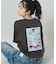 ”HAPIDANBUI” 目隠しコミック柄 プリントTシャツ
