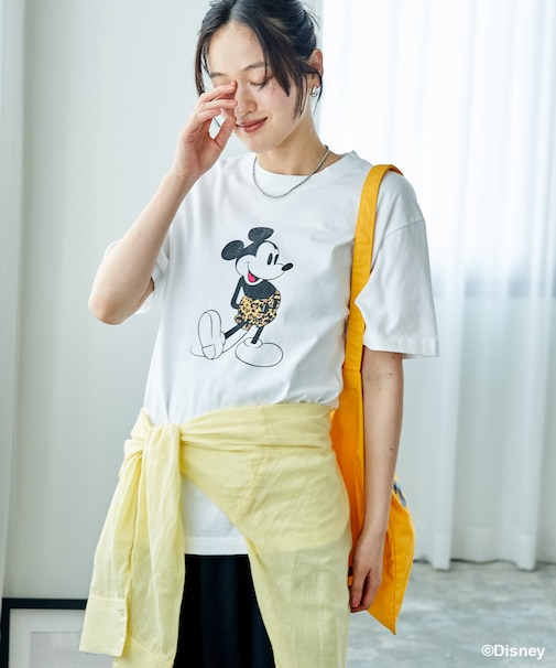 【MICKEY MOUSE】  Leopard  Tシャツ/ミッキーマウス