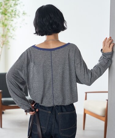 シアーボーダーリンガーTシャツ