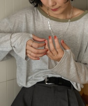 シアーボーダーリンガーTシャツ