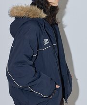 別注 Fur Hoodie Nylon Jacket