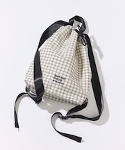 BetterDays studio × FREAK'S STORE ナップサック型 パッカブル チェック ミニバッグ