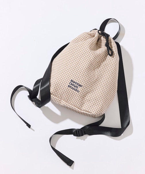 BetterDays studio × FREAK'S STORE ナップサック型 パッカブル チェック ミニバッグ