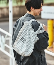 BetterDays studio × FREAK'S STORE ドローストリング チェック トートバッグ