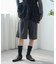 ベルト付き タック ハーフパンツ