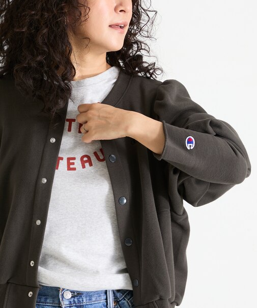 Champion 別注 パフスウェットカーディガン