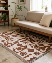 JACQUARD HOME THROWKET フォークロア・ジャカード織 マルチスローケット