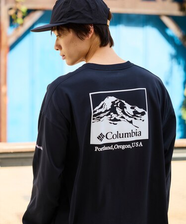Columbia×FREAK'S STORE 別注 インペリアルパーク バックプリント ロングスリーブTシャツ 【限定展開】