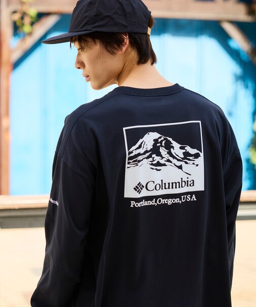 Columbia×FREAK'S STORE 別注 インペリアルパーク バックプリント ロングスリーブTシャツ 【限定展開】