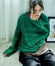 モヘア混　アルパカ ローゲージニット